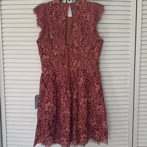 Adelyn Rae Lace Cocktail Minidress